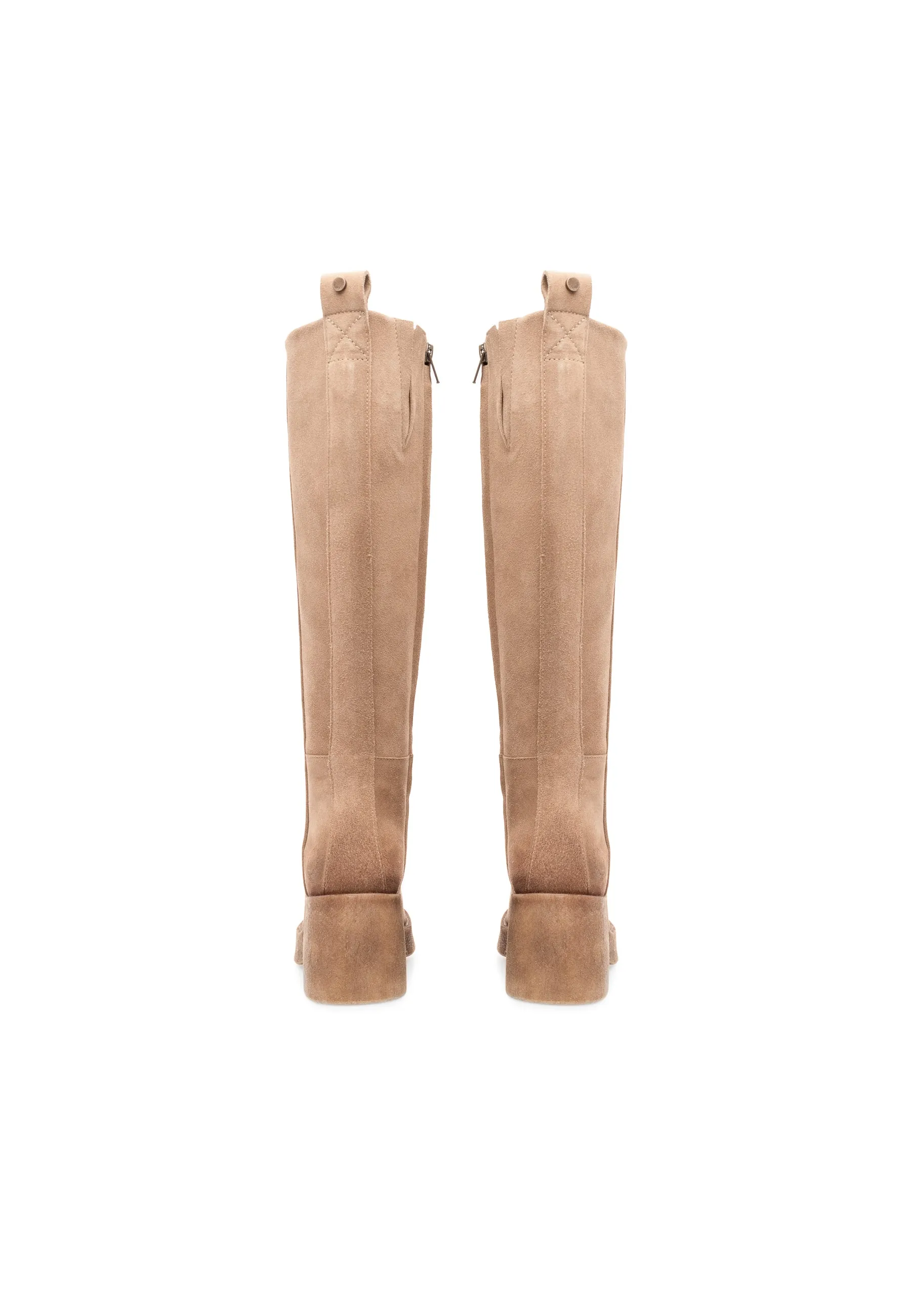 Casemily Beige Tall Suede Boots