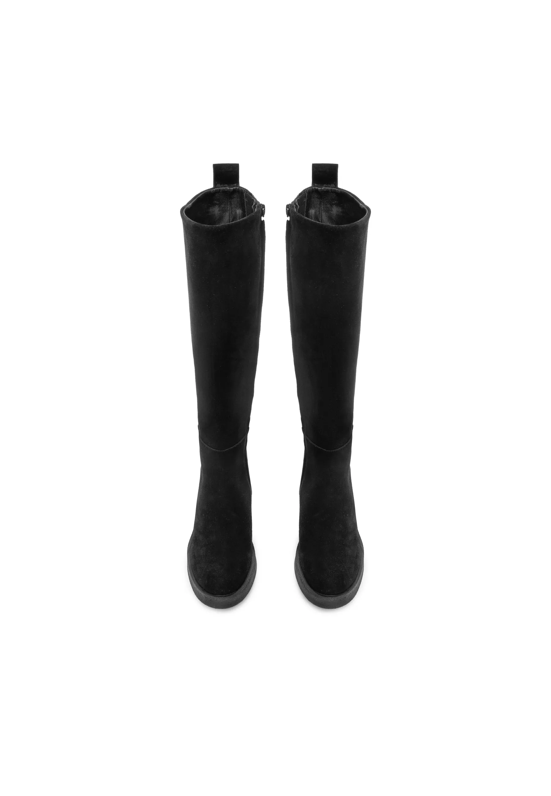 Casemily Black Tall Suede Boots