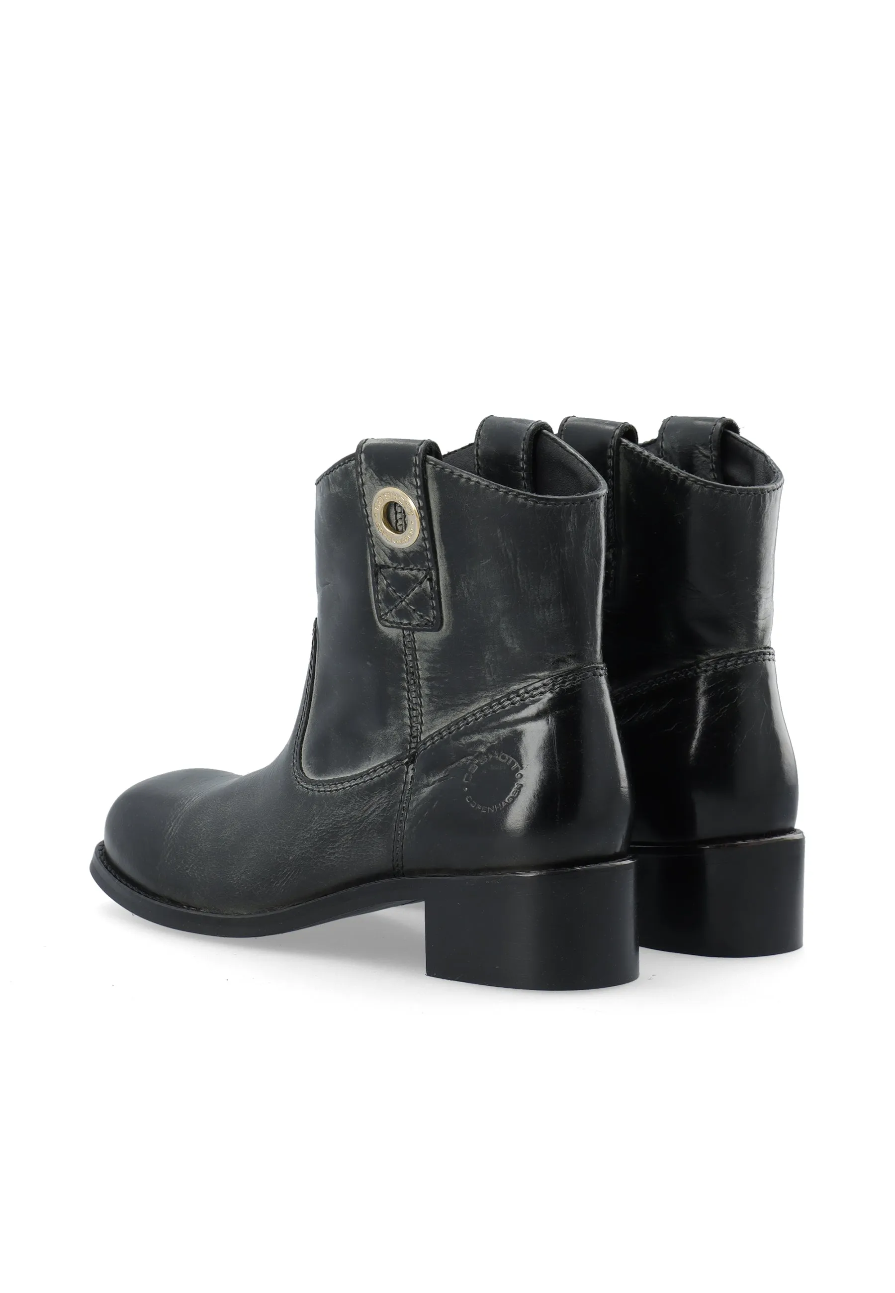 Casvilma Pull On Leather Boots Black