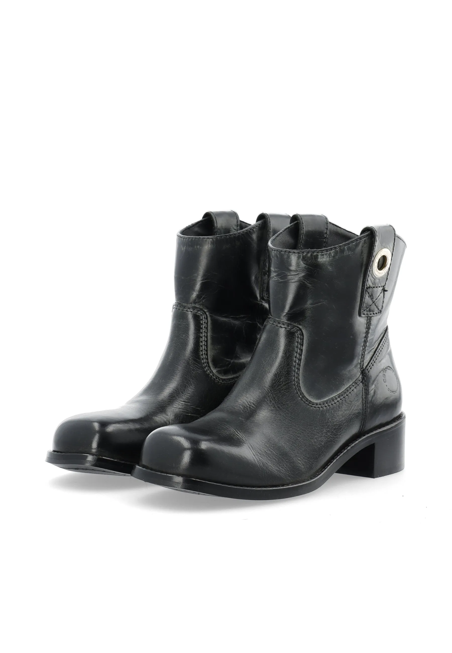 Casvilma Pull On Leather Boots Black