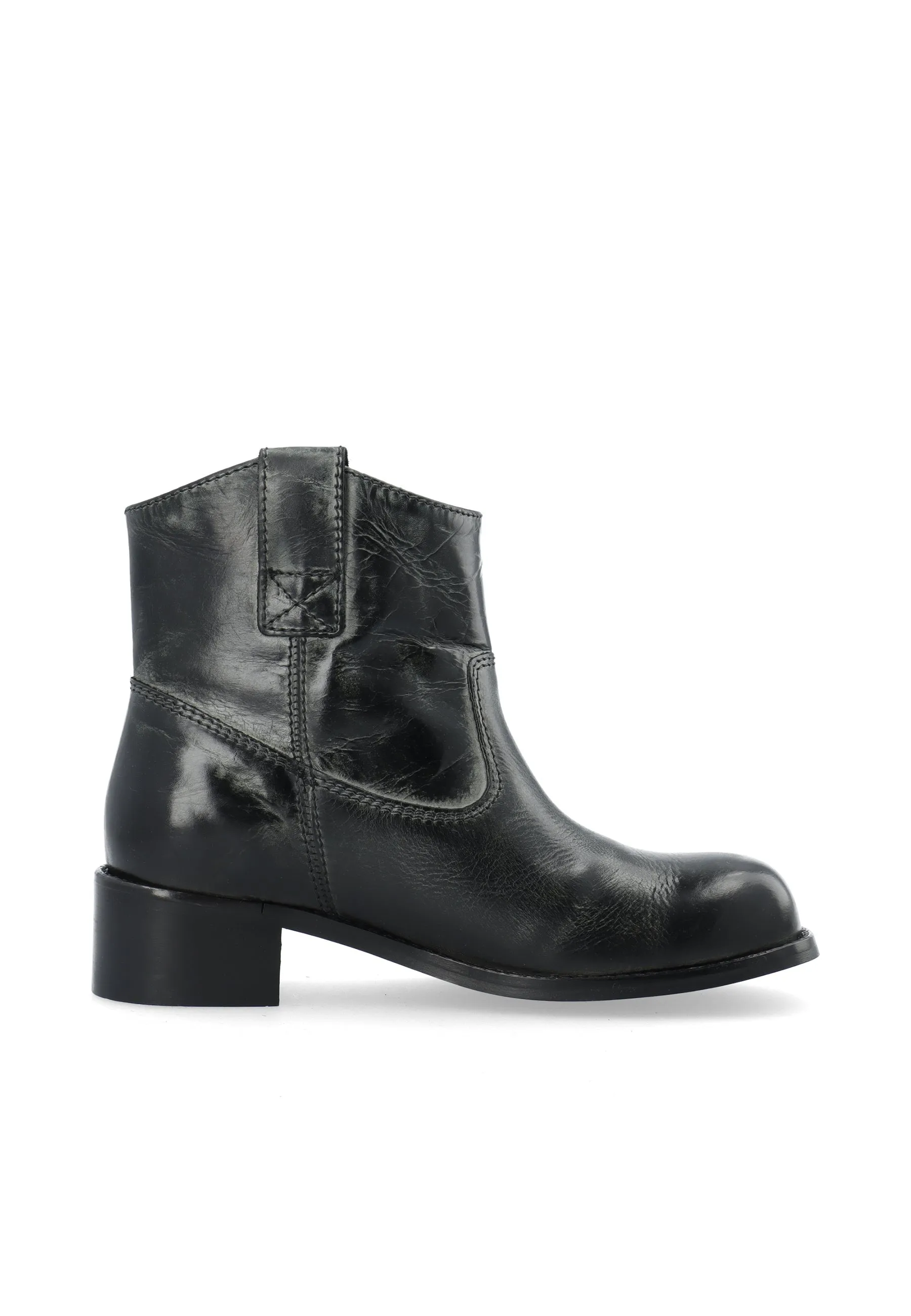 Casvilma Pull On Leather Boots Black