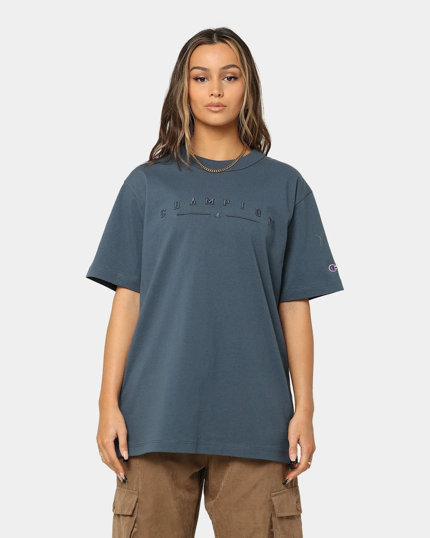 Champion Women's Heritage Oversized T-Shirt Trekking Grey