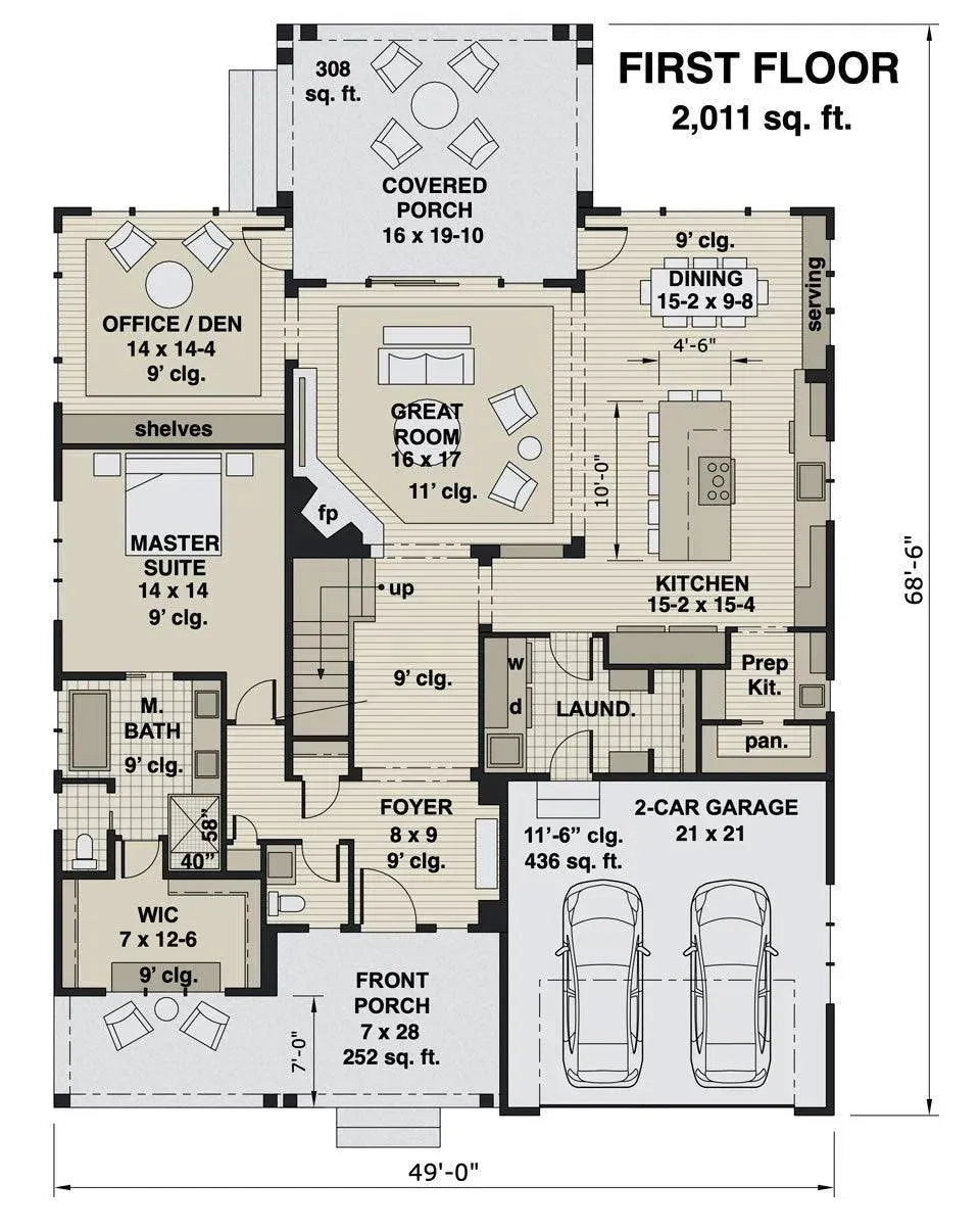 Charming 2,657 Sq Ft Home with Inviting Front Porch