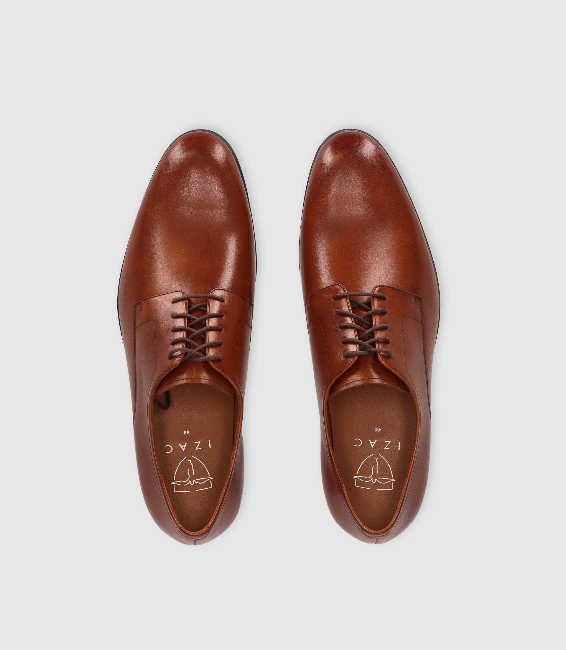 Chaussures derby en cuir marron