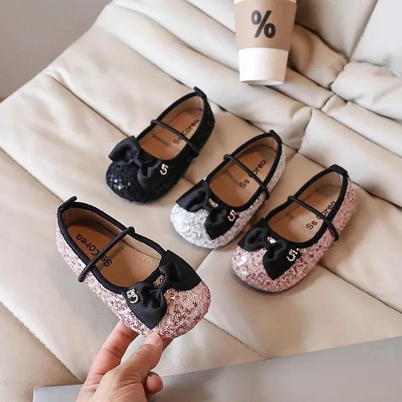 Children's Casual Shoes: Girls' Leather Ballet Flats - TSS231