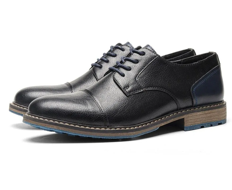 Classic Derby Leather Men's Casual Shoes - Formal Business KZ304