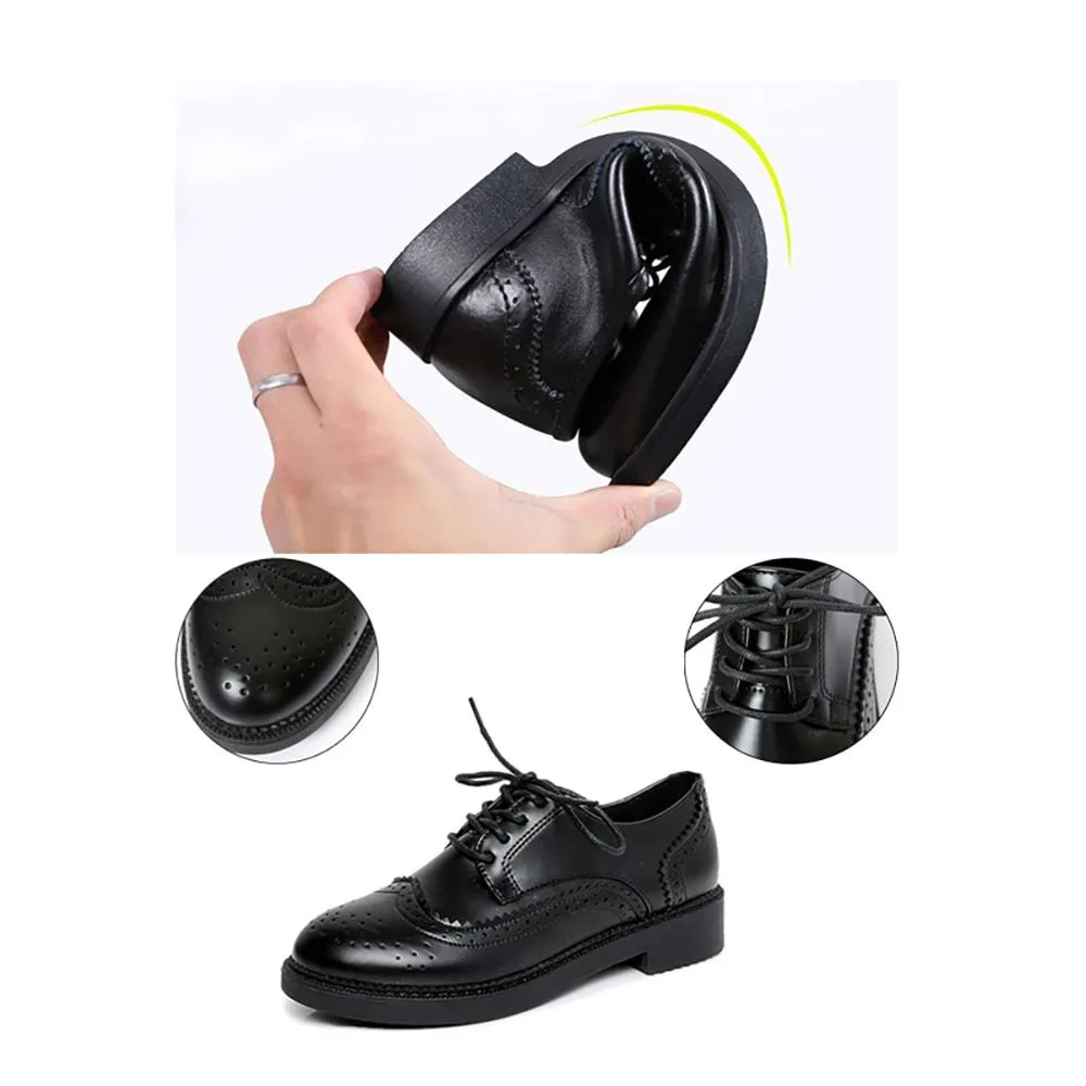 Classic Style Shiny Black Oxford Flat Shoes