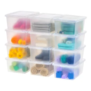 Clear Storage Box 12 Pack - 17 QT