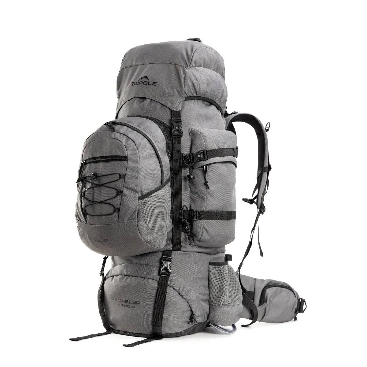 Colonel Pro Metal Frame Rucksack   Detachable Bag & Rain Cover - 90 Litres - Grey