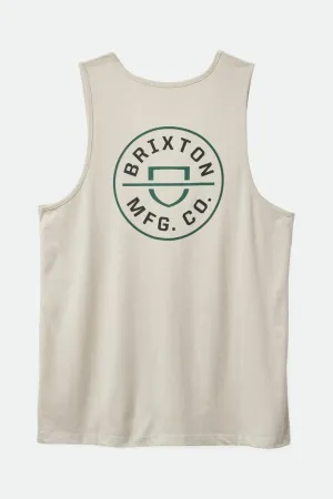 Crest Tank Top - Beige/Trekking Green/Black