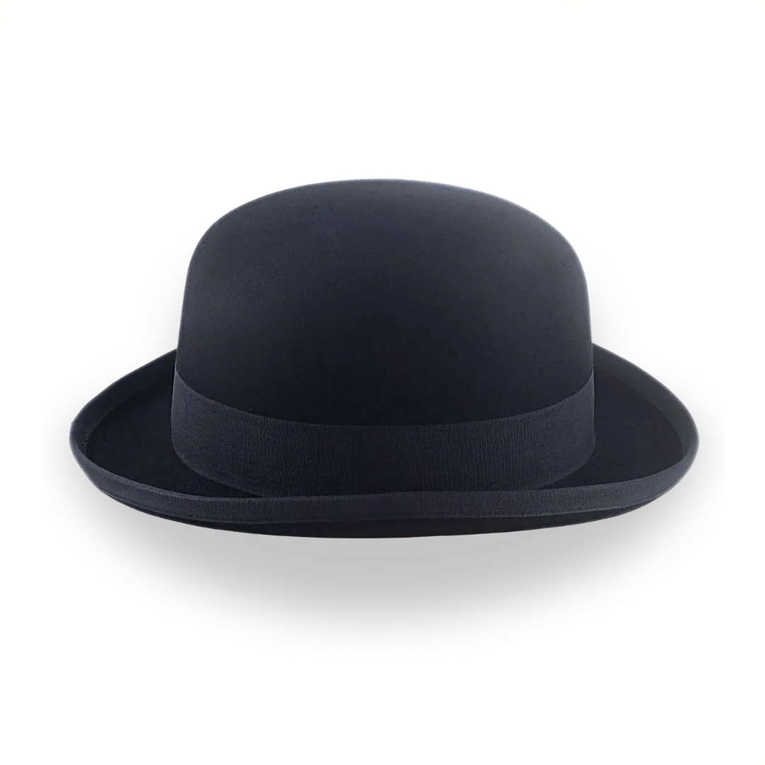 Customizable Black Felt Derby Hat for Men | The Ascot