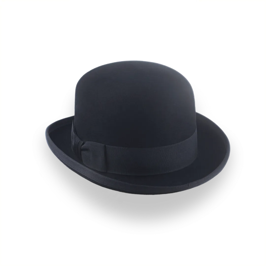 Customizable Black Felt Derby Hat for Men | The Ascot