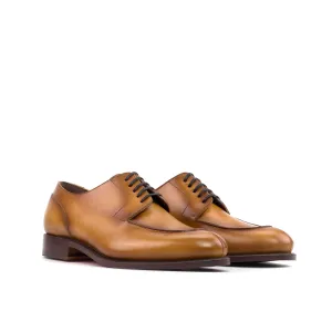 DapperFam Lorenzo in Cognac Men's Italian Leather Derby Split Toe