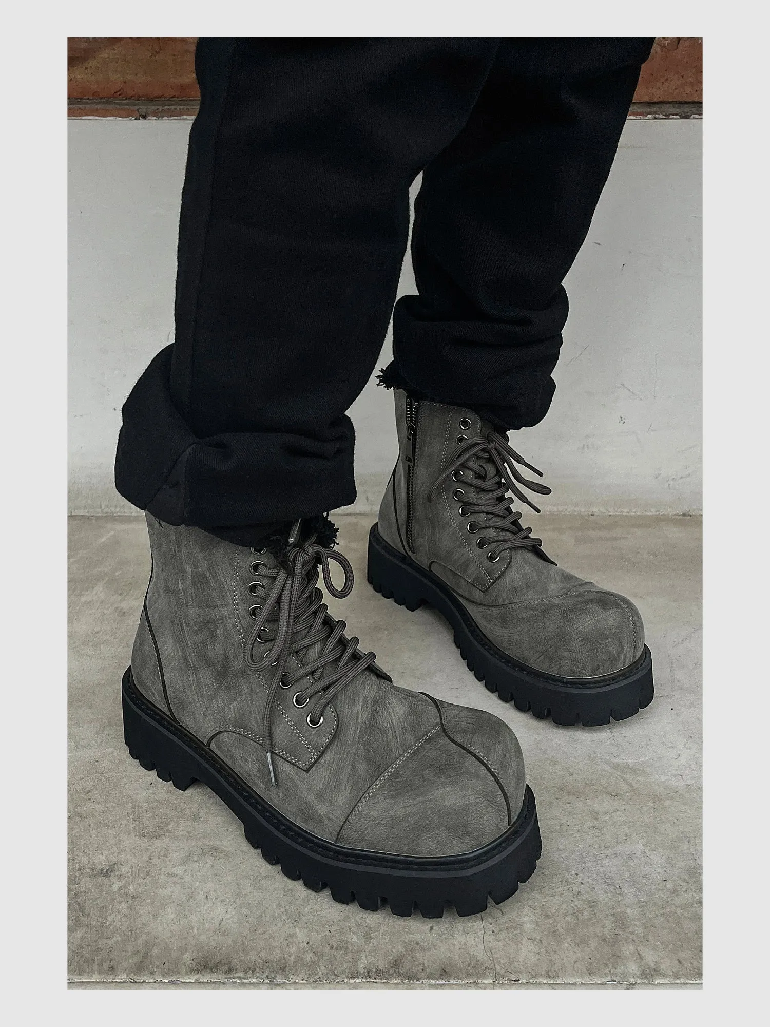 Deconstructed Thick-soled Martin Boots