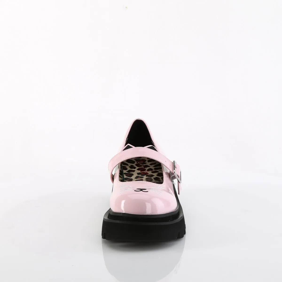 Demonia RENEGADE-56 | Baby Pink Patent Leather Mary Janes