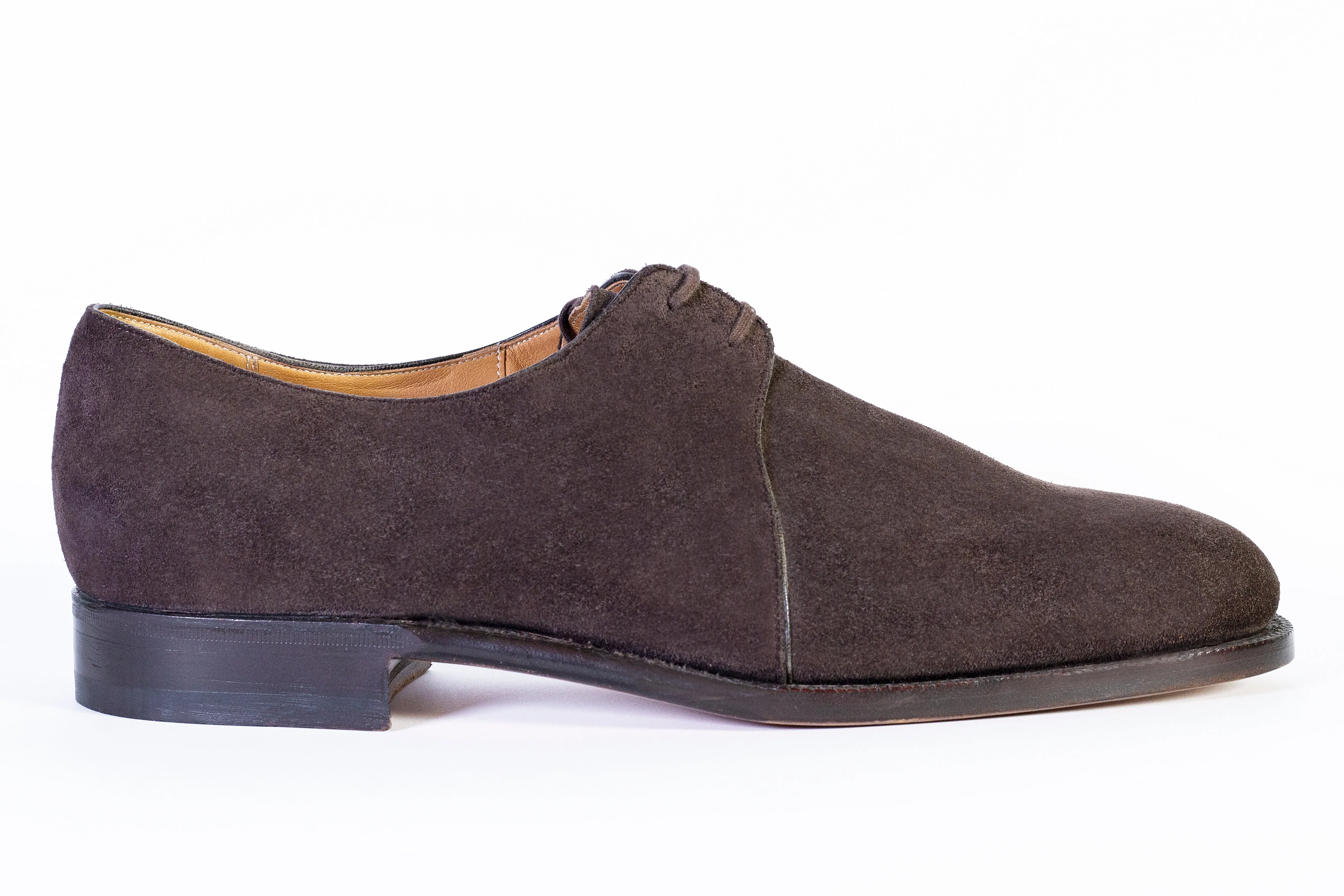 DERBY TWO EYELETS SUEDE LEATHER AND FULL GRAIN