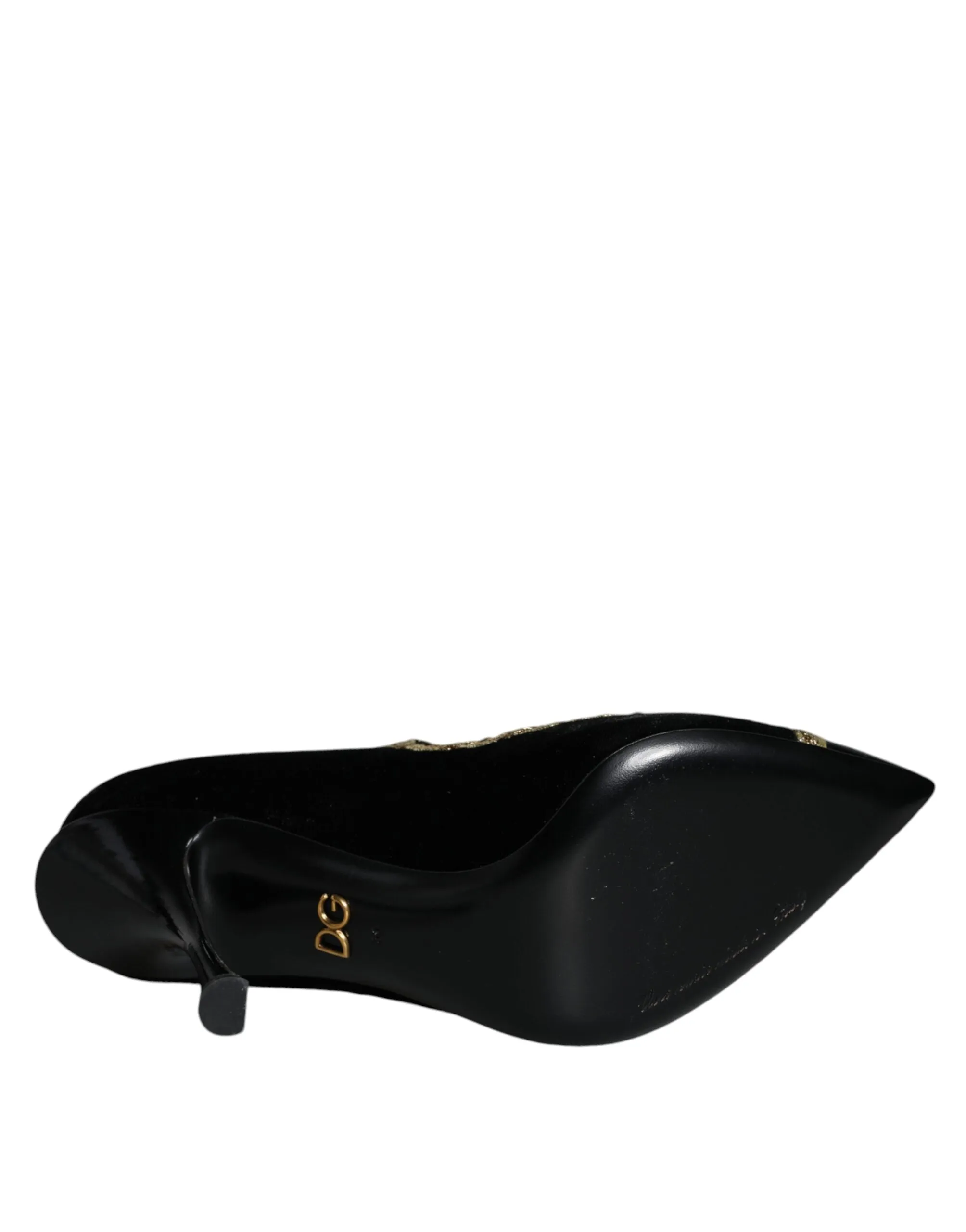 Dolce & Gabbana Bejeweled Velvet Mary Jane Pumps