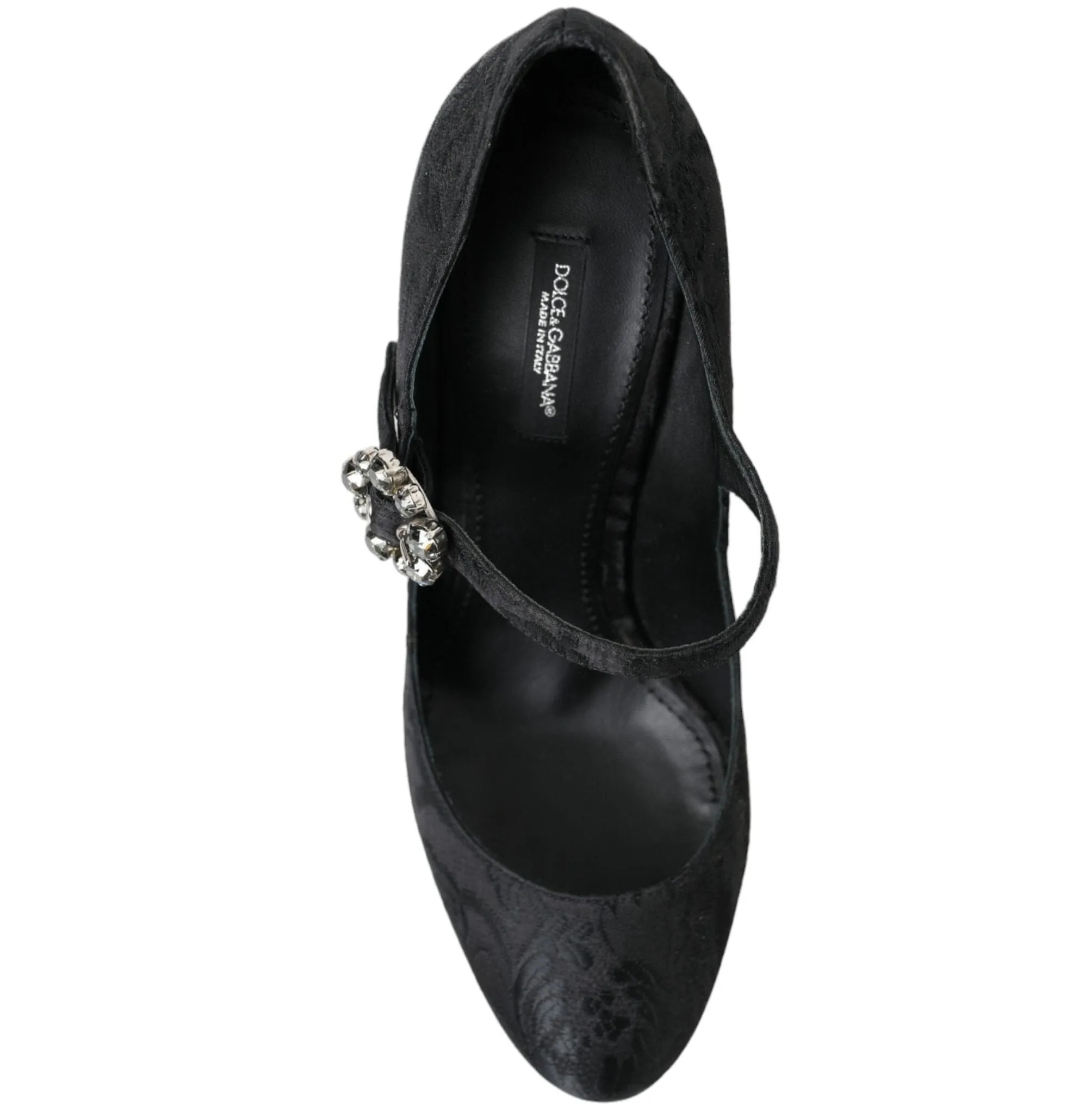 Dolce & Gabbana Chic Black Brocade Mary Janes Pumps