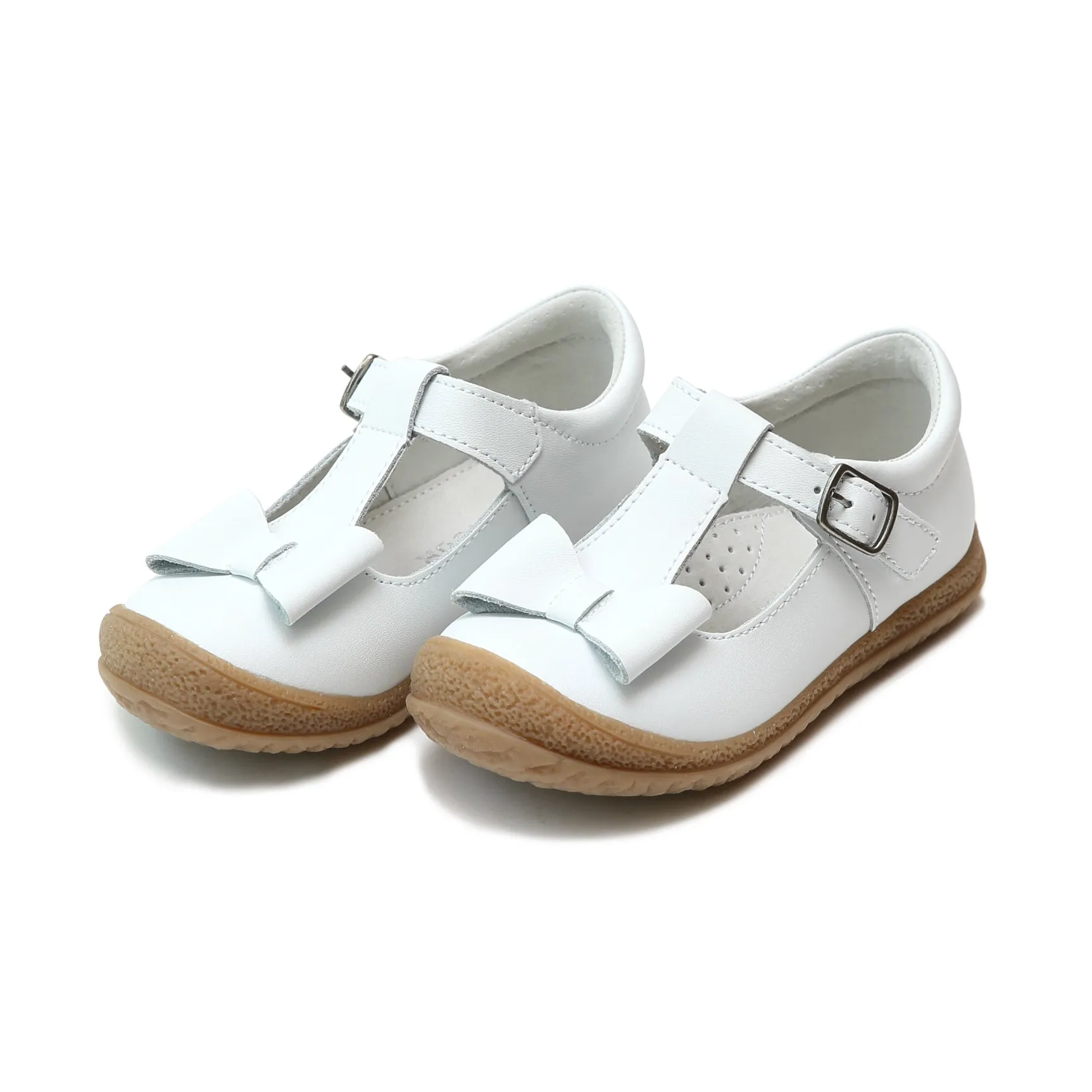 Emma Bow T-Strap Mary Jane- White