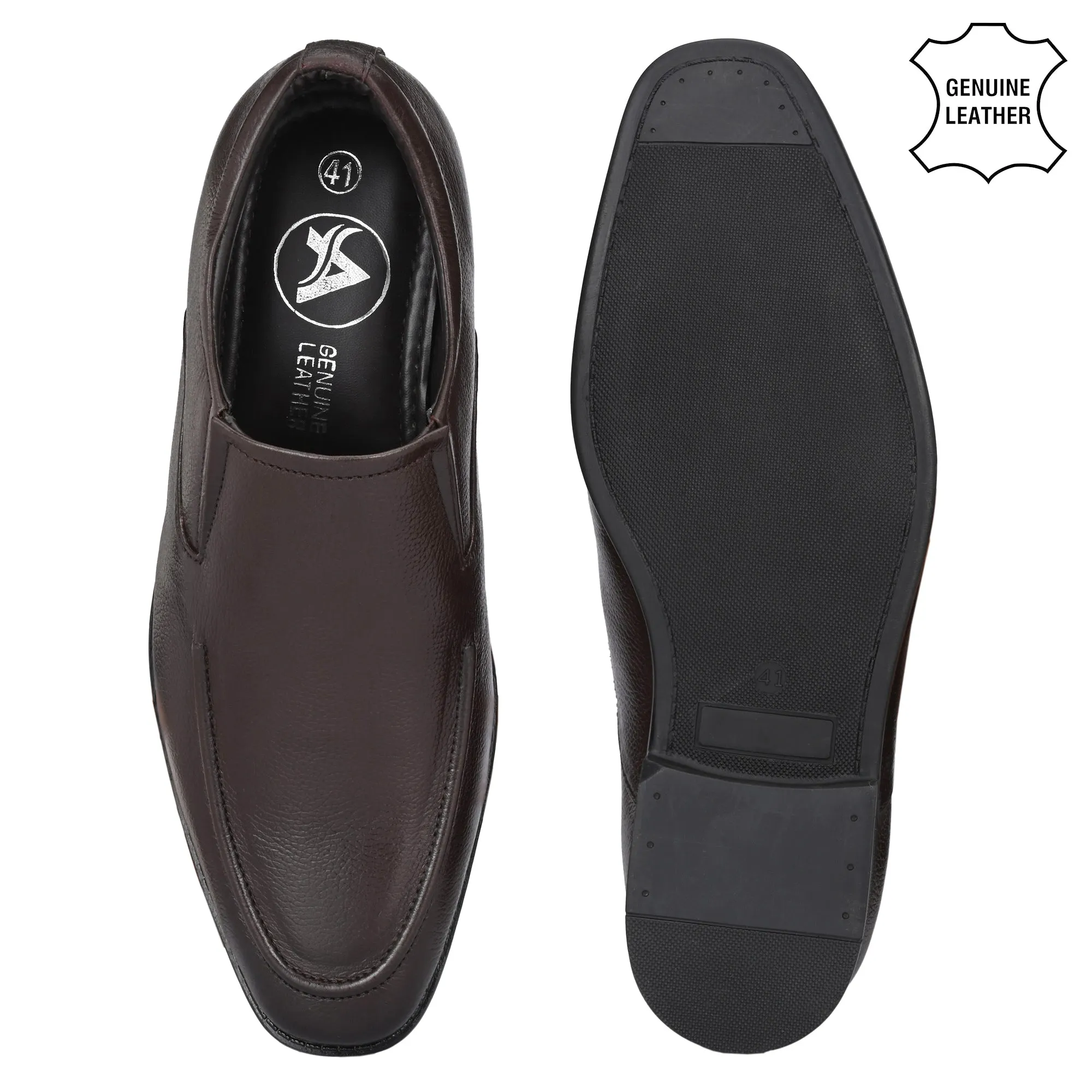 Enduring Full Grain Leather Slip Ons