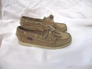 EUC SEBAGO DOCKSIDERS Mocs Boat Shoe Preppy SAND SUEDE 6