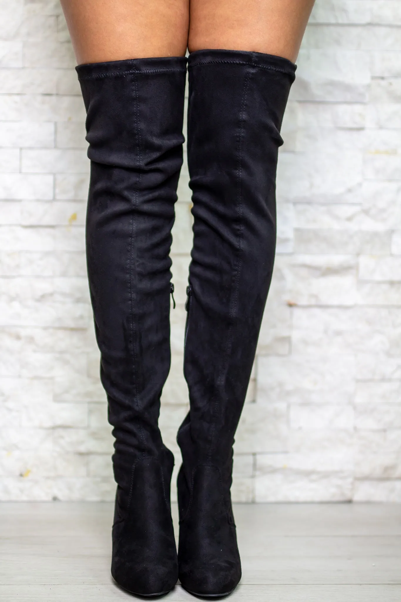 Eve Black Knee High Boots