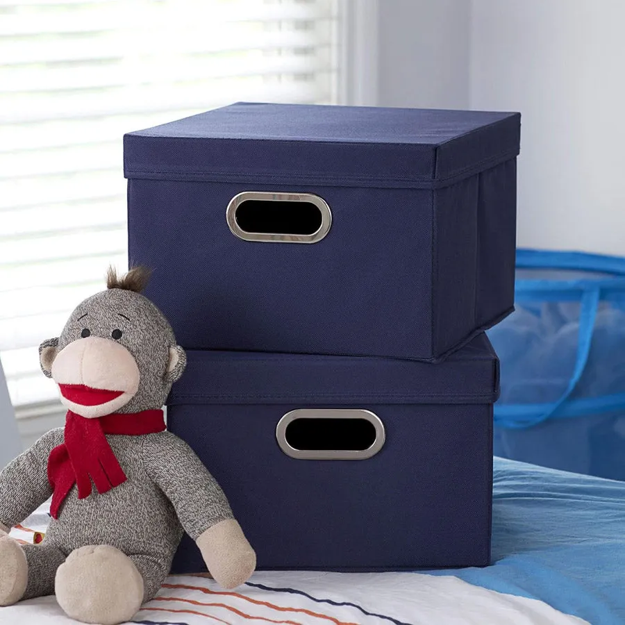 Fabric Storage Boxes - Navy