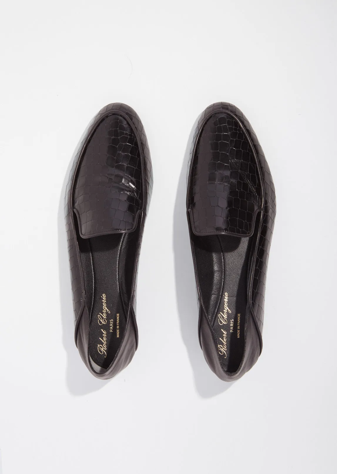 Fani Croc Embossed Loafer