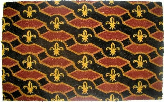 Fleur De Lis Flag Coco Doormat (22 x 36)