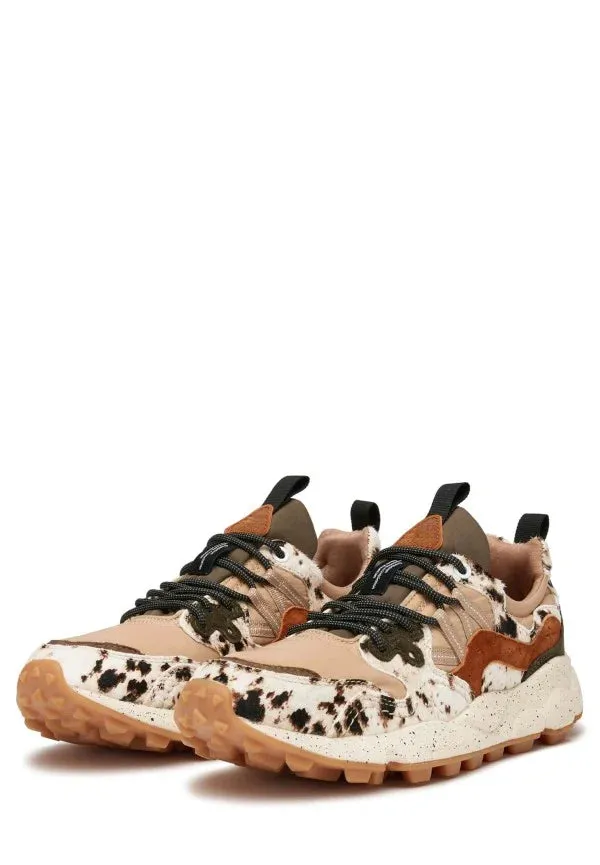 FLOWER MOUNTAIN | SNEAKERS MUJER | YAMANO 3 UNI PONY HAIR/SUEDE/NYLON BEIGE MULTI | BEIGE