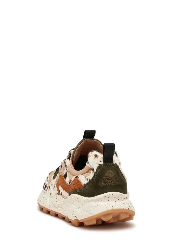 FLOWER MOUNTAIN | SNEAKERS MUJER | YAMANO 3 UNI PONY HAIR/SUEDE/NYLON BEIGE MULTI | BEIGE