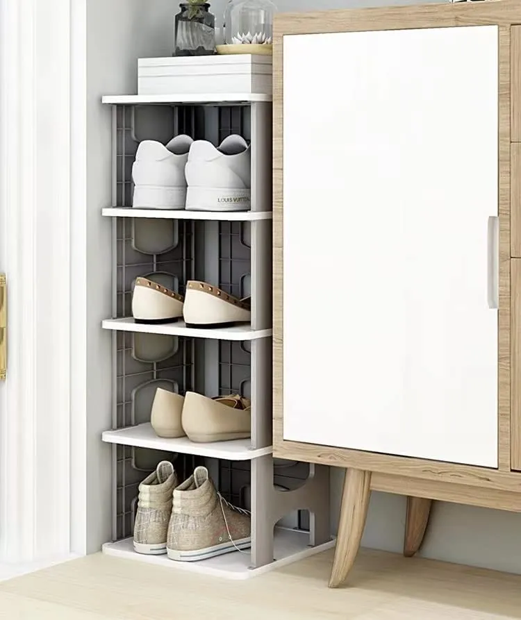 Foldable Plastic 4 & 5 Tier Shoe Rack By AK - 1 PC