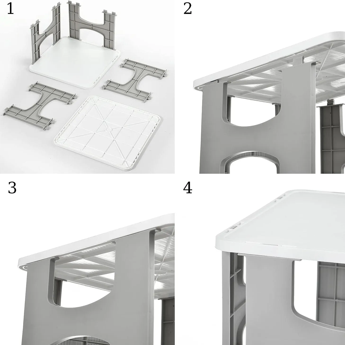 Foldable Plastic 4 & 5 Tier Shoe Rack By AK - 1 PC