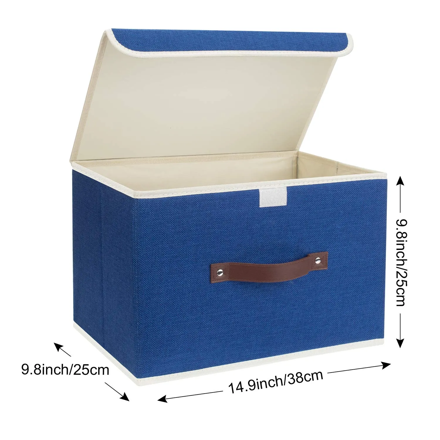 Foldable Storage Boxes with Lid (14.9'' X 9.8'' X 9.8'')