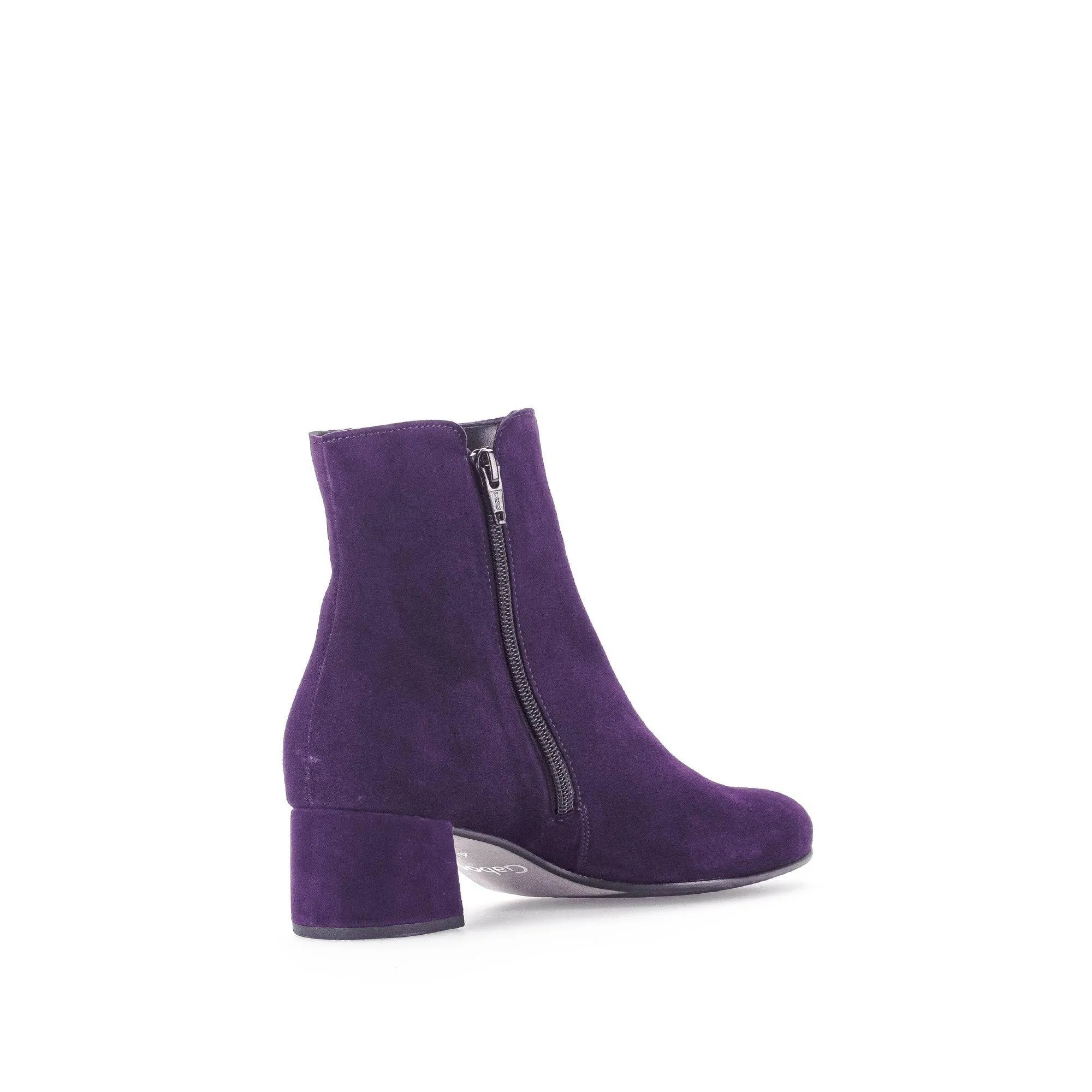 Gabor Abbey 55.680.13 Ladies Purple Suede Side Zip Ankle Boots