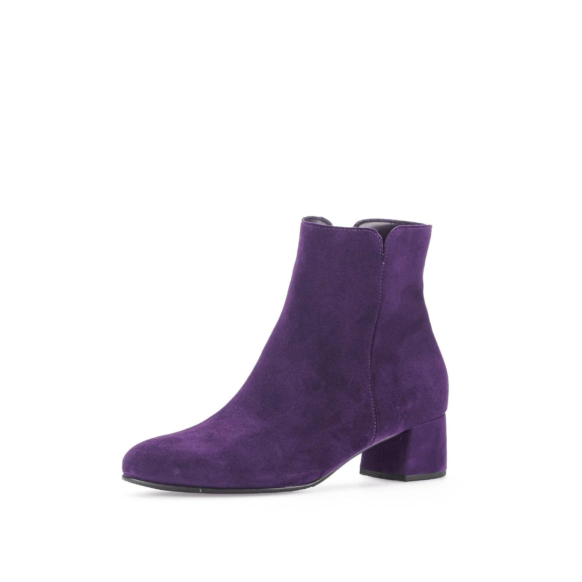 Gabor Abbey 55.680.13 Ladies Purple Suede Side Zip Ankle Boots