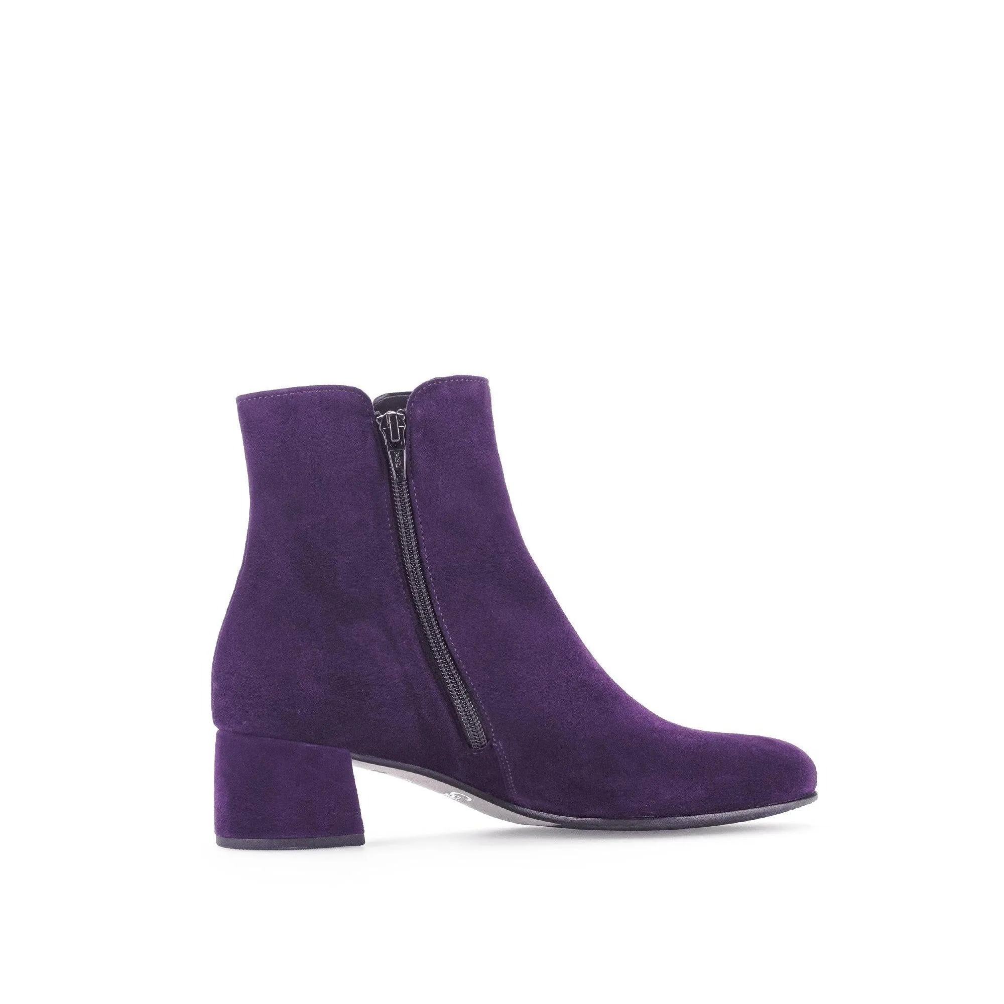 Gabor Abbey 55.680.13 Ladies Purple Suede Side Zip Ankle Boots