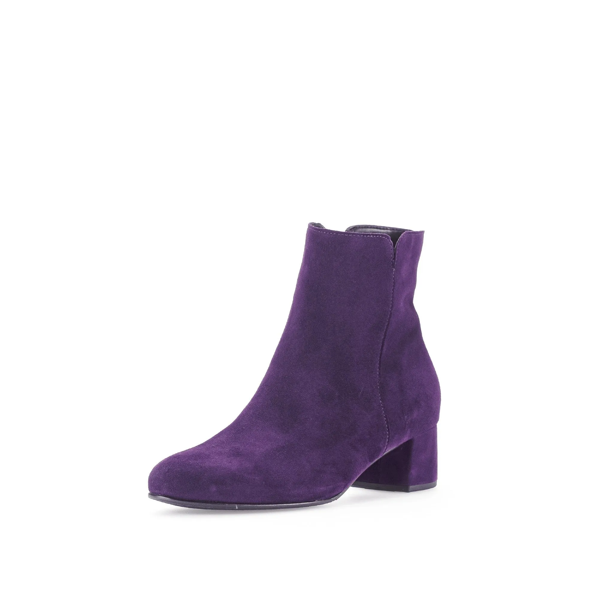 Gabor Abbey 55.680.13 Ladies Purple Suede Side Zip Ankle Boots