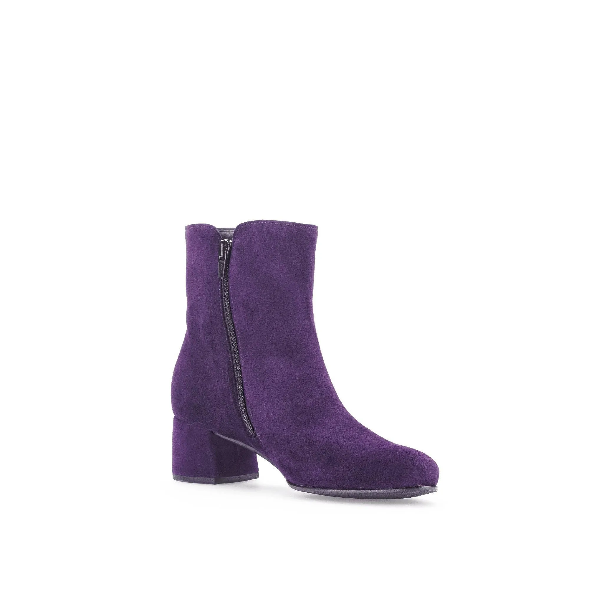 Gabor Abbey 55.680.13 Ladies Purple Suede Side Zip Ankle Boots