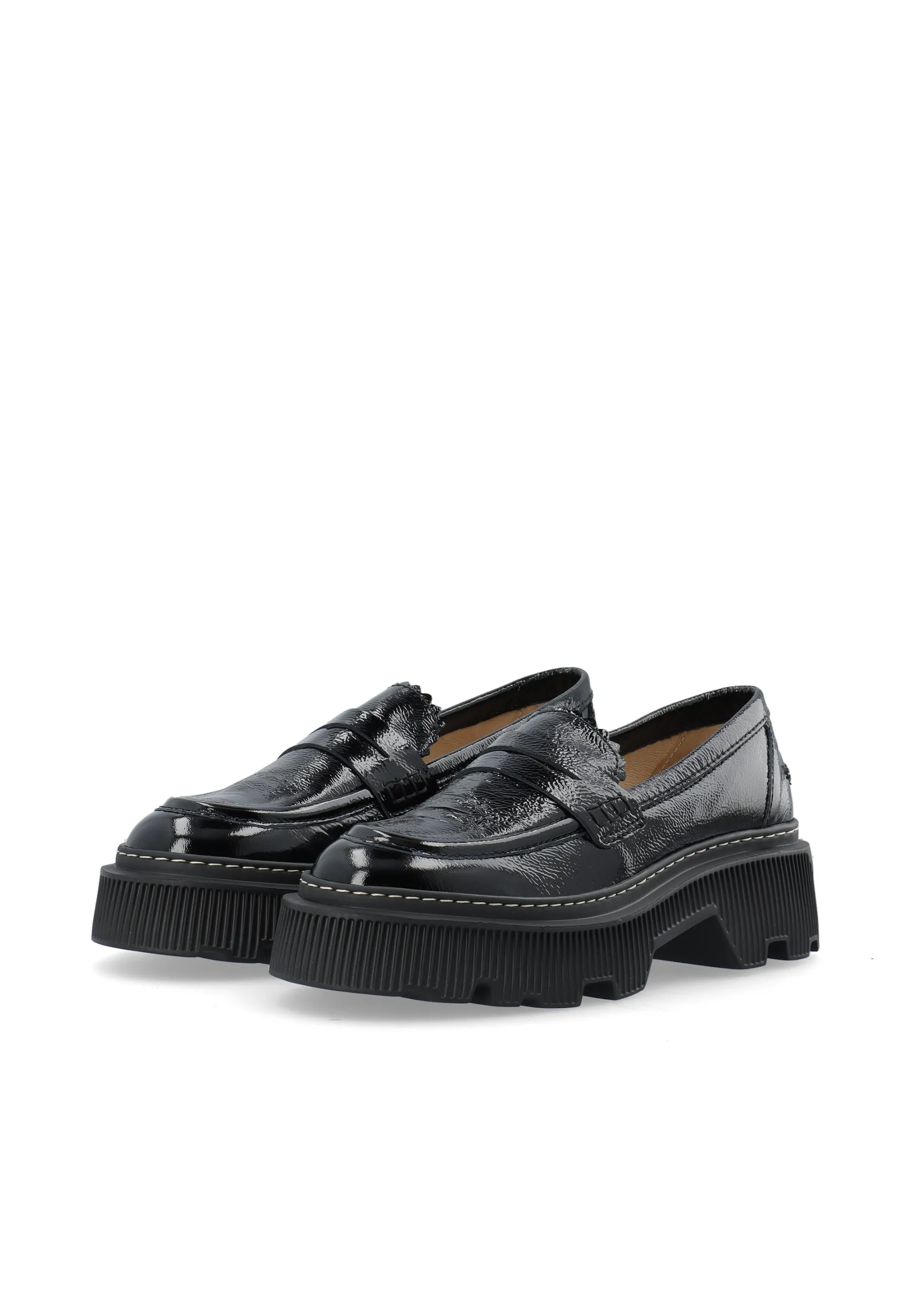 Gemma Black Patent Loafers