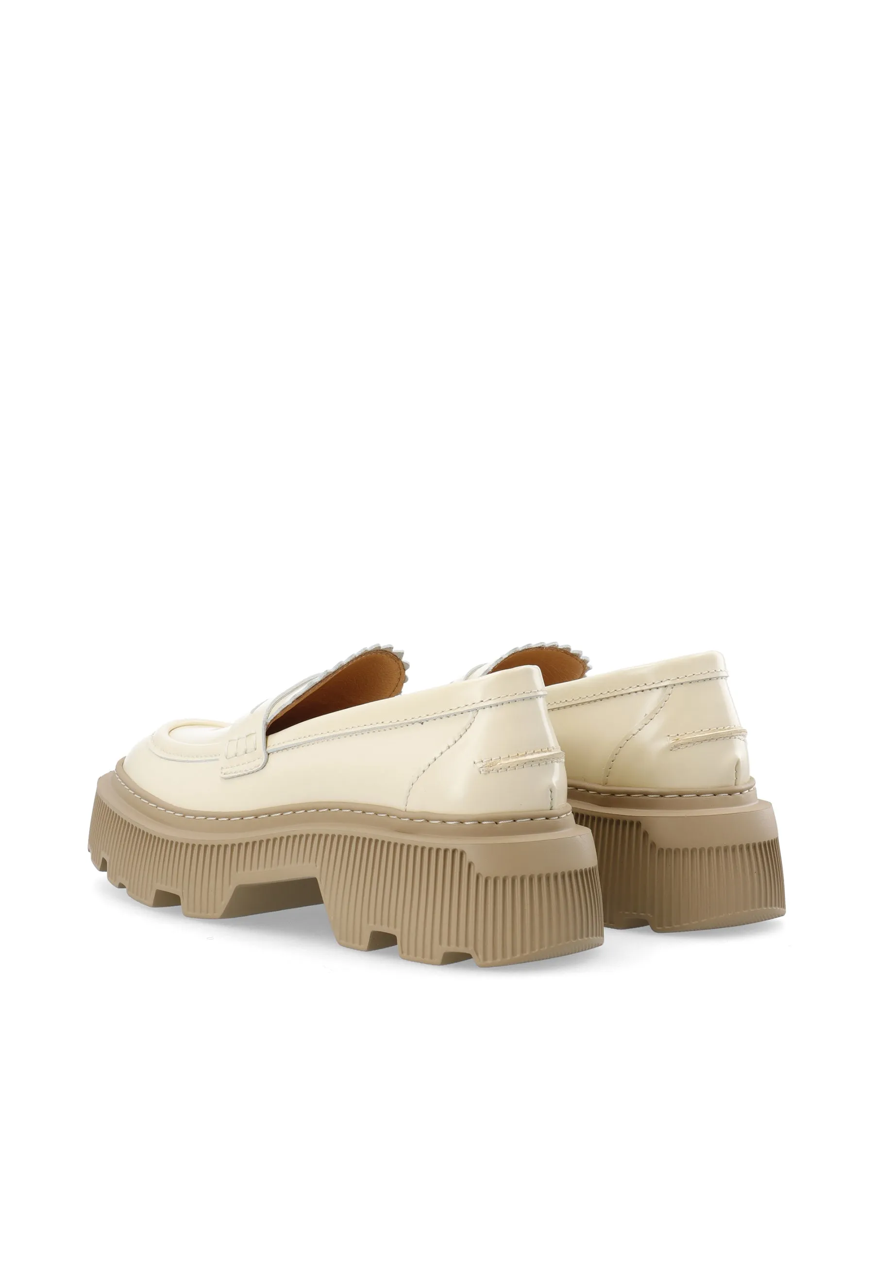 Gemma Off White Polido Loafers