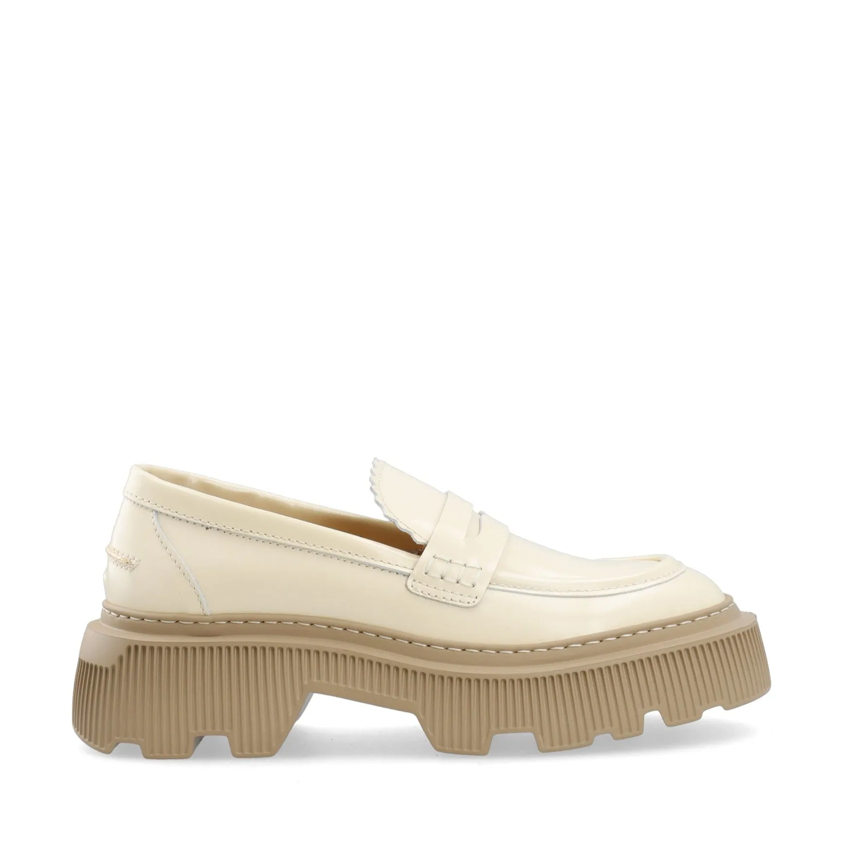 Gemma Off White Polido Loafers