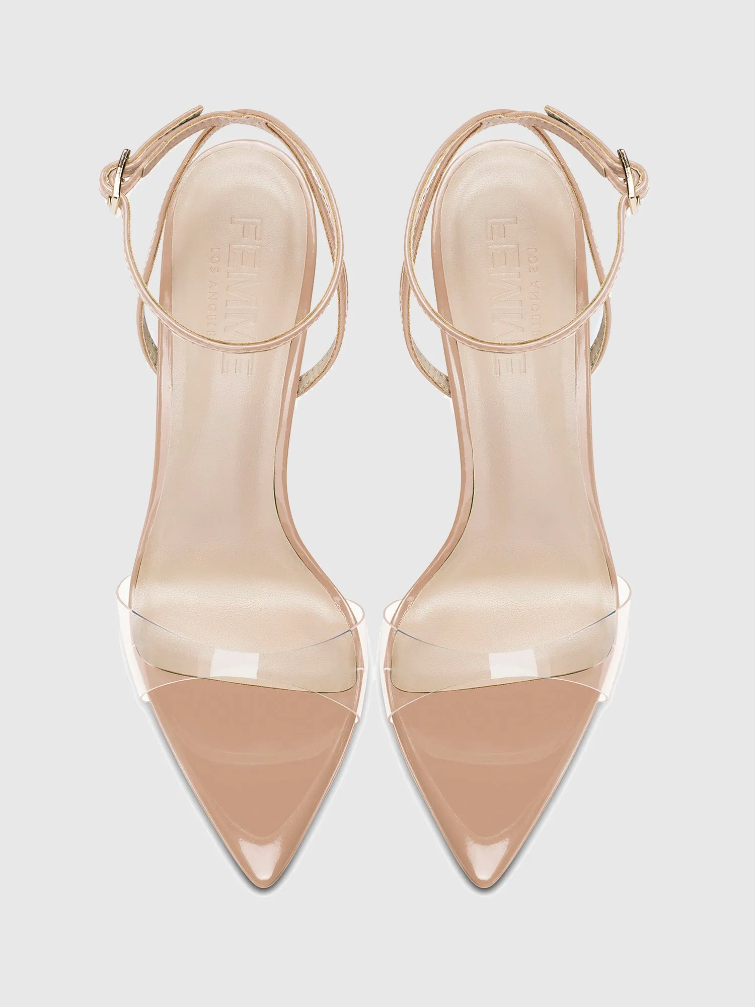 GG Heel Patent & PVC -  Nude