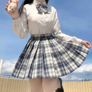 Girls Anime Theme Checkered Skirt