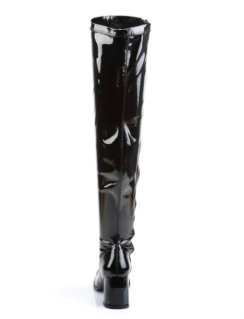 GOGO 3000 BOOTS - BLACK STRETCH PATENT ✰ PRE ORDER ✰