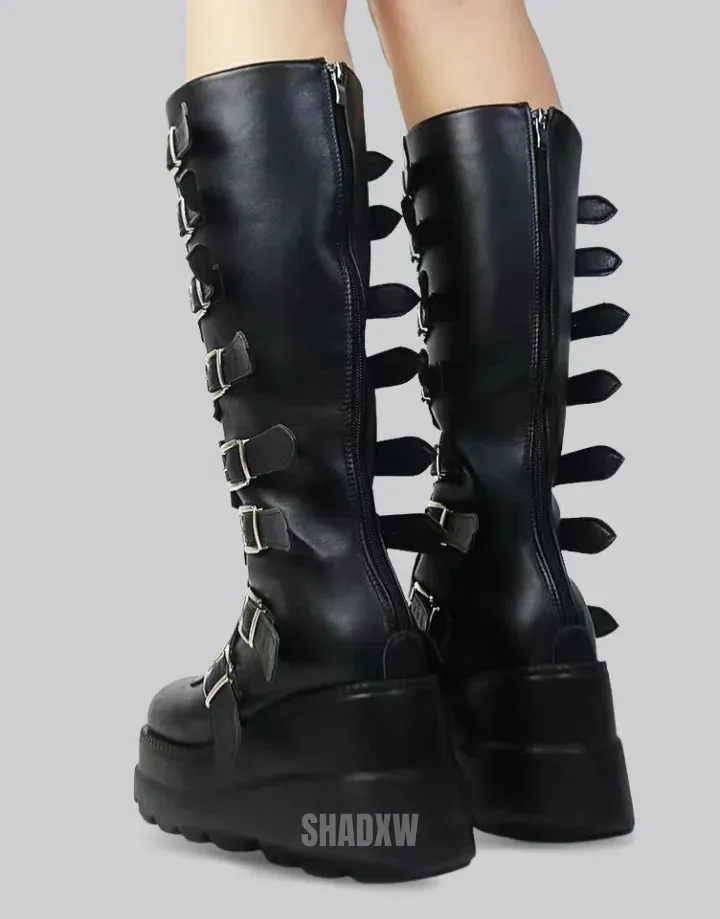 Goth Buckle Boots