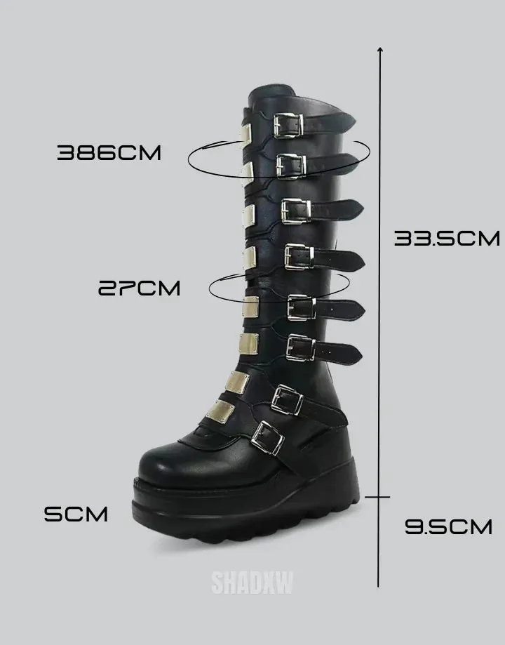 Goth Buckle Boots