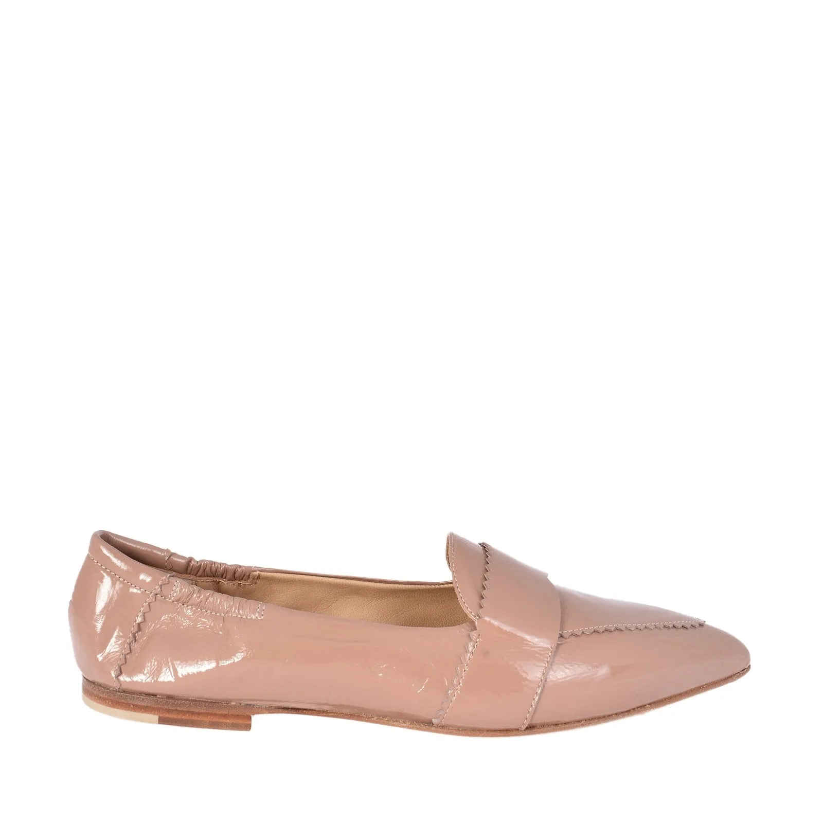 Grace Antique Pink Naplak Leather Loafers