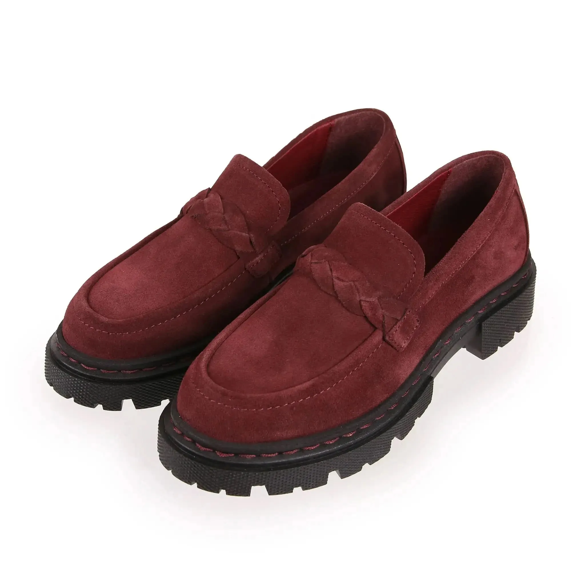 Hackney Burgundy Suede Loafers