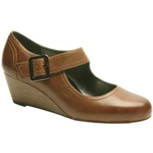 Havana Coffee Brown Mary Jane Mid Heel Shoes